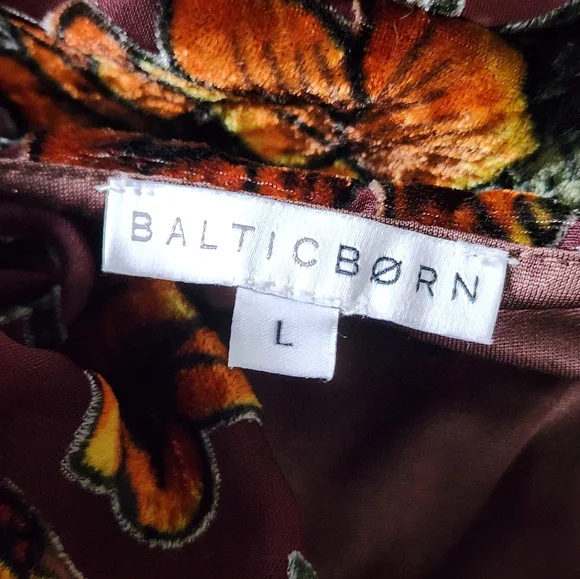 Baltic Born Burgundy Floral Maxi Dress - Picture 3 of 4